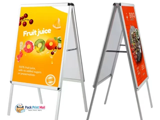 Single and Double Sided Aluminum Sandwich Board printed product preview from Pack Print Mail