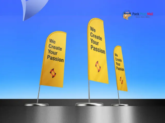 Single Sided Pole Flags printed product preview from Pack Print Mail