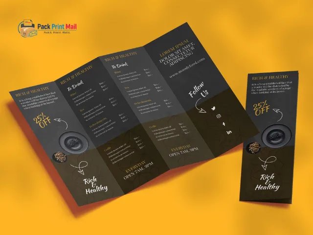 Specialty Folds Brochures printed product preview from Pack Print Mail