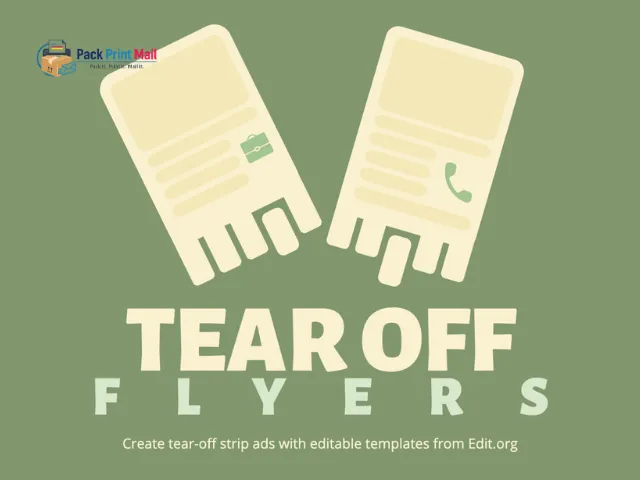 Tearoff Flyers printed product preview from Pack Print Mail