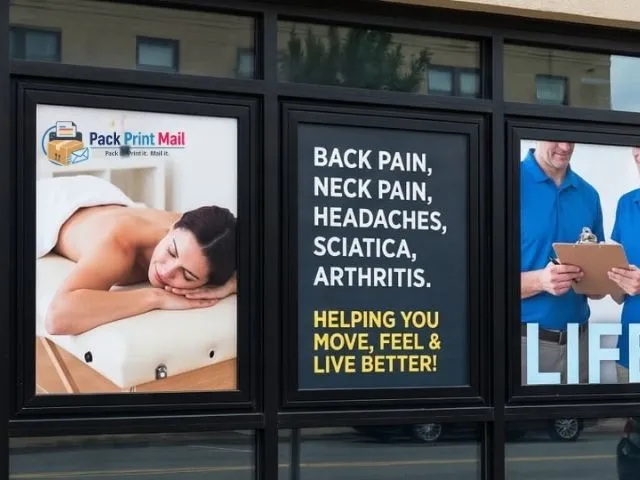 Window Graphics printed product preview from Pack Print Mail