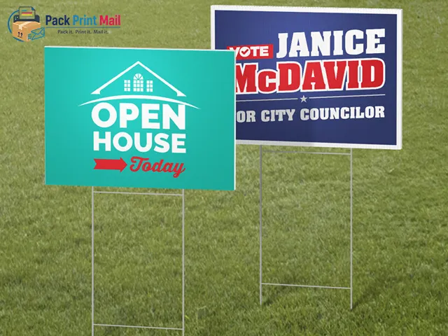 Yard Signs printed product preview from Pack Print Mail