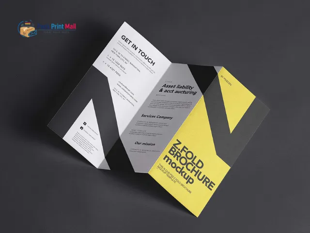 Z Fold Brochures printed product preview from Pack Print Mail